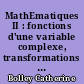 MathEmatiques II : fonctions d'une variable complexe, transformations conformes, transformation de Fourier, transformation de Laplace, distributions