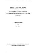 Bernard Bolzano-Gesamtausgabe : Reihe II : Nachlass : A : Nachgelassene Schriften : 12 : Vermischte philosophische und physikalische Schriften, 1832-1848