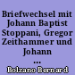 Briefwechsel mit Johann Baptist Stoppani, Gregor Zeithammer und Johann Peter Romang, 1832-1848