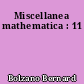 Miscellanea mathematica : 11
