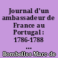 Journal d'un ambassadeur de France au Portugal : 1786-1788 : [extraits]