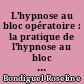 L'hypnose au bloc opératoire : la pratique de l'hypnose au bloc opératoire malgré les difficultés inhérentes à l'environnement