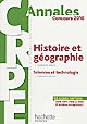 Histoire et géographie : composante majeure : composante mineure