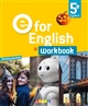 e for English : 5e, A2 : workbook