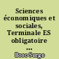 Sciences économiques et sociales, Terminale ES obligatoire et spécialité : programme 2003