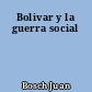 Bolivar y la guerra social