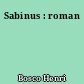 Sabinus : roman