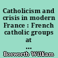 Catholicism and crisis in modern France : French catholic groups at the threshold of the Fifth Republic