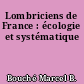 Lombriciens de France : écologie et systématique