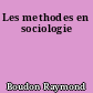 Les methodes en sociologie