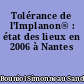Tolérance de l'Implanon® : état des lieux en 2006 à Nantes