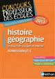 Histoire, géographie, instruction civique et morale : admissibilité : annales corrigées : session 2013