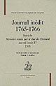 Journal inédit, 1765-1766