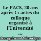 Le PACS, 20 ans après ! : actes du colloque organisé à l'Université de Nantes, le 15 novembre 2019, par l'Institut de recherche en droit privé (IRDP)