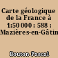 Carte géologique de la France à 1:50 000 : 588 : Mazières-en-Gâtine