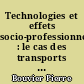 Technologies et effets socio-professionnels : le cas des transports collectifs parisiens : (1900-1983)
