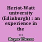 Heriot-Watt university (Edinburgh) : an experience in the teaching of languages