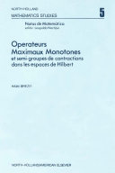 Opérateurs maximaux monotones et semi-groupes de contractions dans les espaces de Hilbert