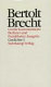Bertolt Brecht Werke : grosse kommentierte Berliner und Frankfurter Ausgabe : Band 11 : Gedichte I, Sammlungen 1918-1938