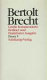 Bertolt Brecht Werke : grosse kommentierte Berliner und Frankfurter Ausgabe : Band 20 : Prosa 5 : Geschichten, Filmgeschichten, Drehbücher 1940-1956