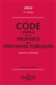 Code général de la propriété des personnes publiques : annoté & commenté