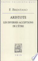 De la diversité des acceptions de l'être d'après Aristote