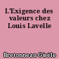 L'Exigence des valeurs chez Louis Lavelle