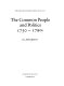 The common people and politics, 1750-1790s
