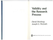 Validity and the research process