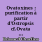 Ovatoxines : purification à partir d'Ostropsis cf.Ovata en culture et niveaux d'acccumulation dans les produits de la mer
