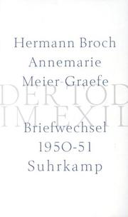 Der Tod im Exil : Briefwechsel 1950/51