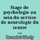 Stage de psychologie au sein du service de neurologie du centre hospitalier de Toulouse