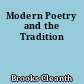 Modern Poetry and the Tradition