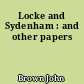 Locke and Sydenham : and other papers