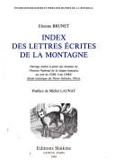 Index des "Lettres écrites de la montagne"