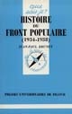 Histoire du Front populaire : 1934-1938