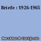 Briefe : 1926-1965