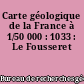 Carte géologique de la France à 1/50 000 : 1033 : Le Fousseret