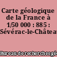 Carte géologique de la France à 1/50 000 : 885 : Sévérac-le-Château