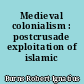 Medieval colonialism : postcrusade exploitation of islamic Valencia