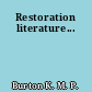 Restoration literature...