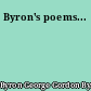 Byron's poems...