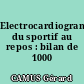 Electrocardiogramme du sportif au repos : bilan de 1000 examens