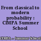 From classical to modern probability : CIMPA Summer School 2001