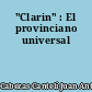 "Clarin" : El provinciano universal