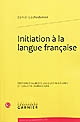 Initiation à la langue française