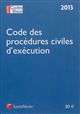 Code des procédures civiles d'exécution 2013