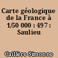 Carte géologique de la France à 1/50 000 : 497 : Saulieu