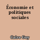 Économie et politiques sociales