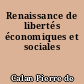 Renaissance de libertés économiques et sociales